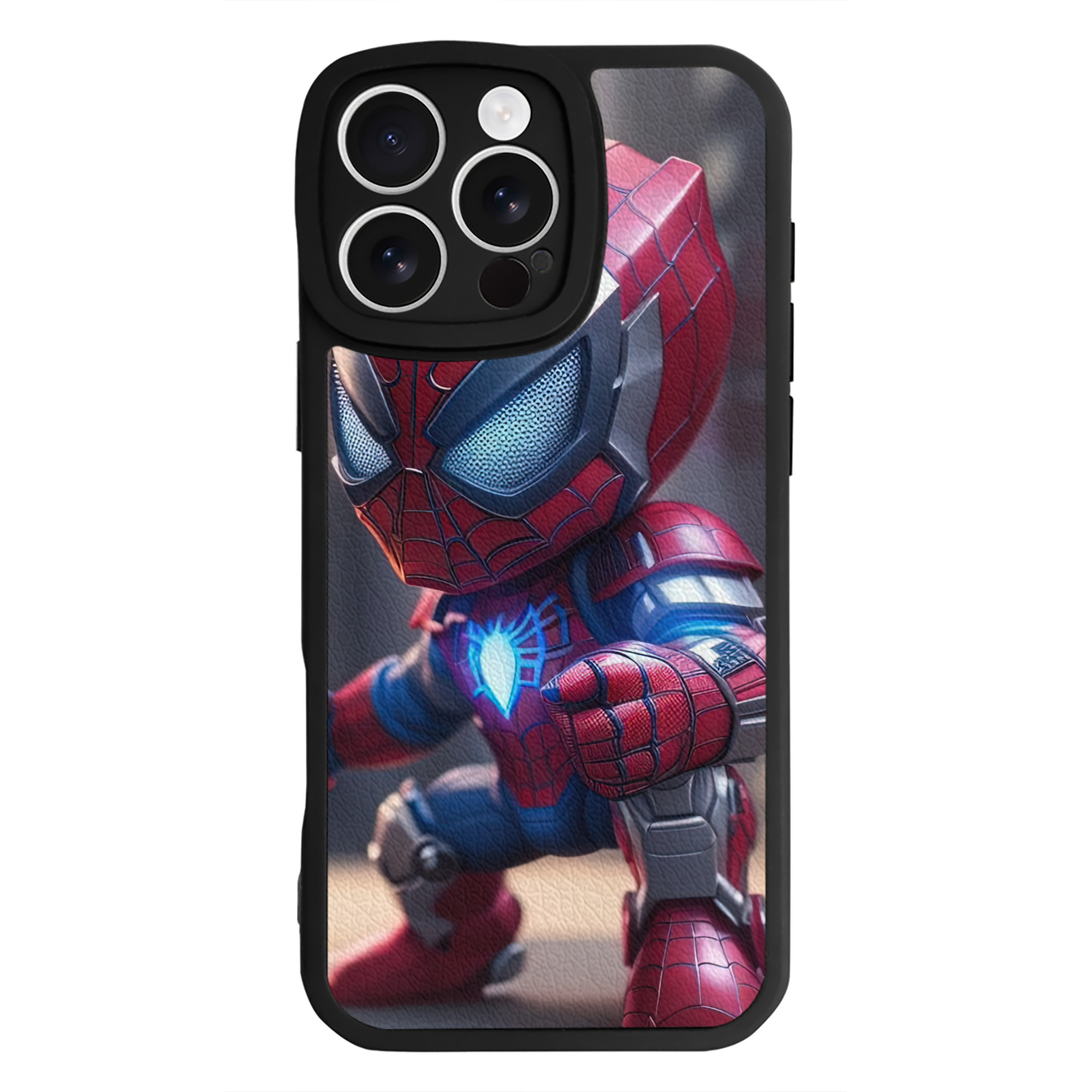 Spider Man スパイダーマン 【iPhone 16シリーズ対応】シリコンスマホケース（レザー調） 材質：シリコン